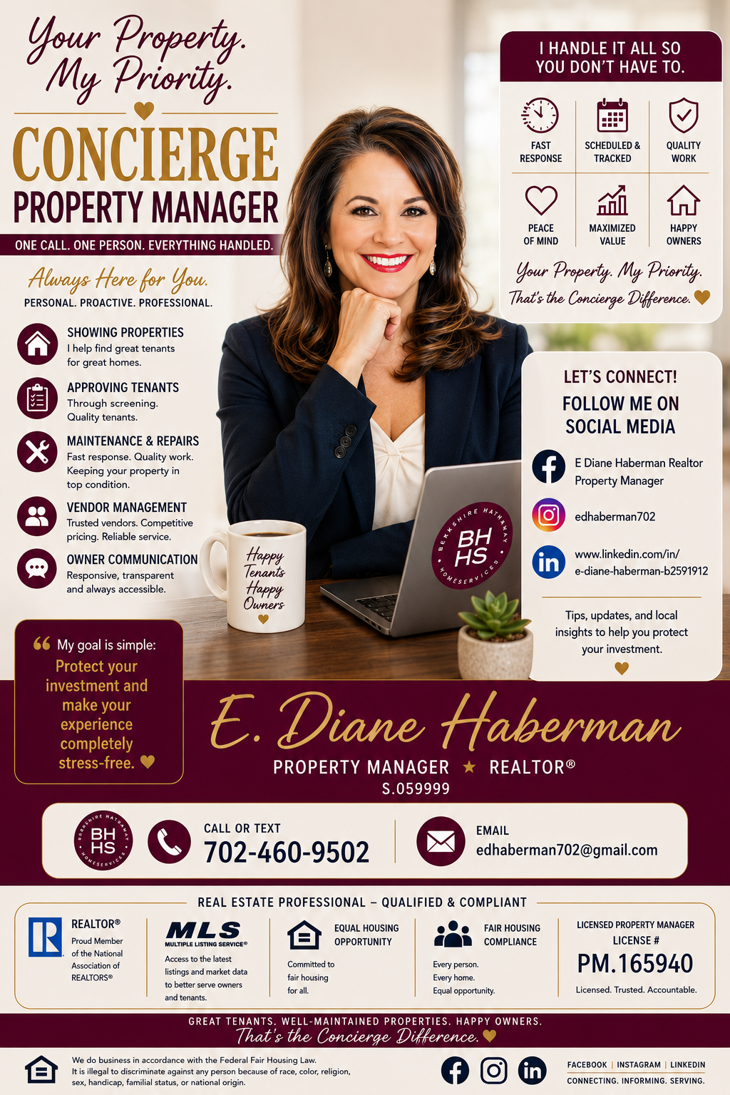 E. Diane Haberman, concierge property manager